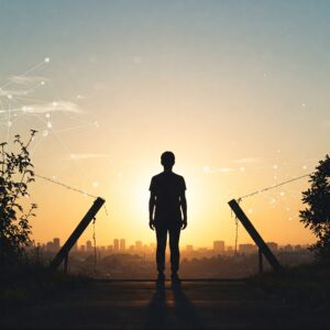 ton-feu-ton-choix-slam "Silhouette debout face au soleil – slam sur la transmission et le feu intérieur"