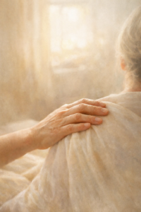 "Silhouette debout face au soleil – slam sur la transmission et le feu intérieur"