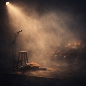 "Silhouette debout face au soleil – slam sur la transmission et le feu intérieur"